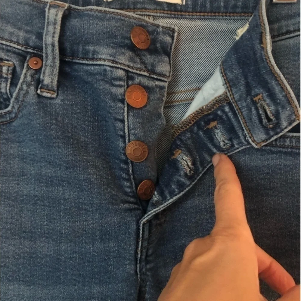 Madewell 9” Mid-Rise Skinny Crop Blue Jeans